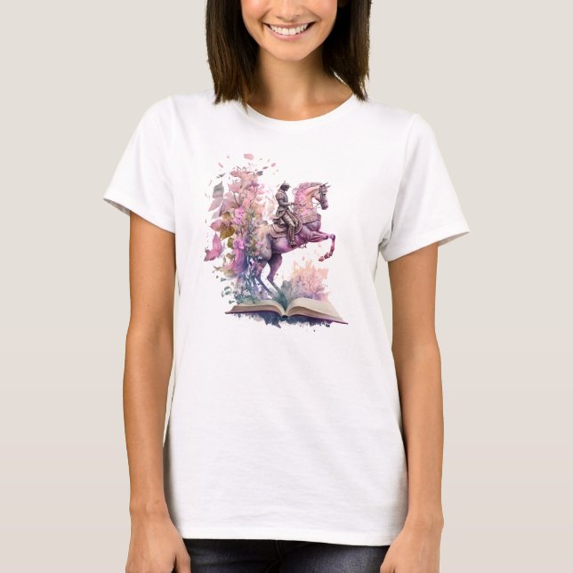Fantasy Bokälskare Design T Shirt (Framsida)