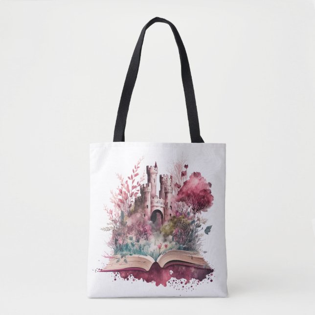 Fantasy bokälskare design tygkasse (Framsida)