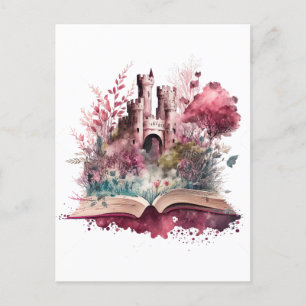 Fantasy Bokälskare Design Vykort