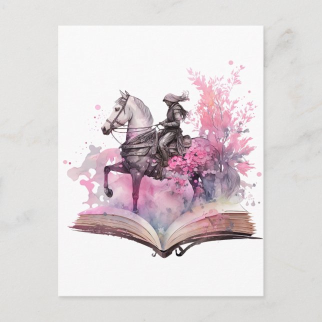 Fantasy bokälskare design vykort (Framsida)