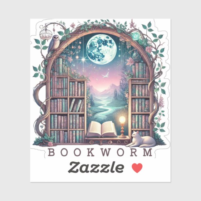 Fantasy Bookworm Klistermärken (Ark)