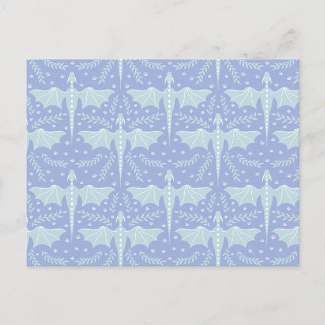 Fantasy Botanical Dragon Vykort (Framsida)