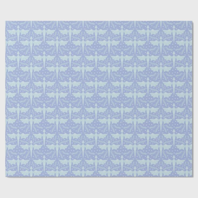Fantasy Botanical Drakes Julpapper (Platt)