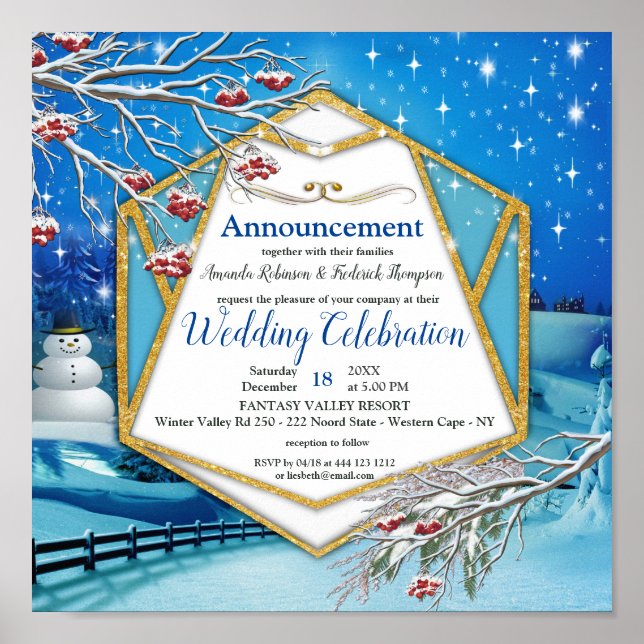 Fantasy Bröllop Poster (Framsidan)