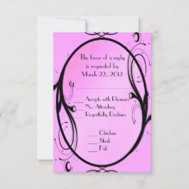 Fantasy Bröllop Rosa Menu Choice OSA Kort