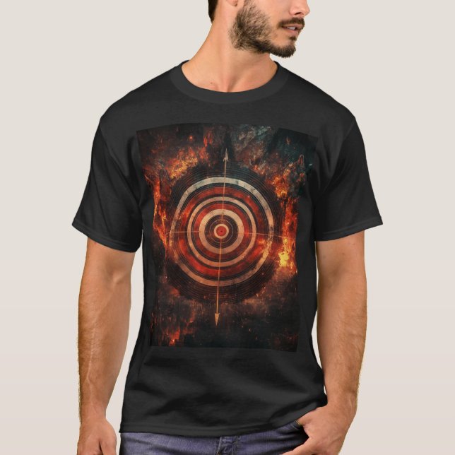 Fantasy Bullseye Symbol Digital Art T Shirt (Framsida)