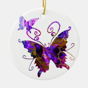 Fantasy Butterflies Julgransprydnad Keramik
