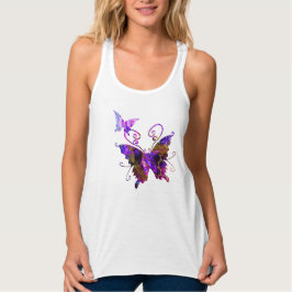 Fantasy Butterflies Linne Med Racerback