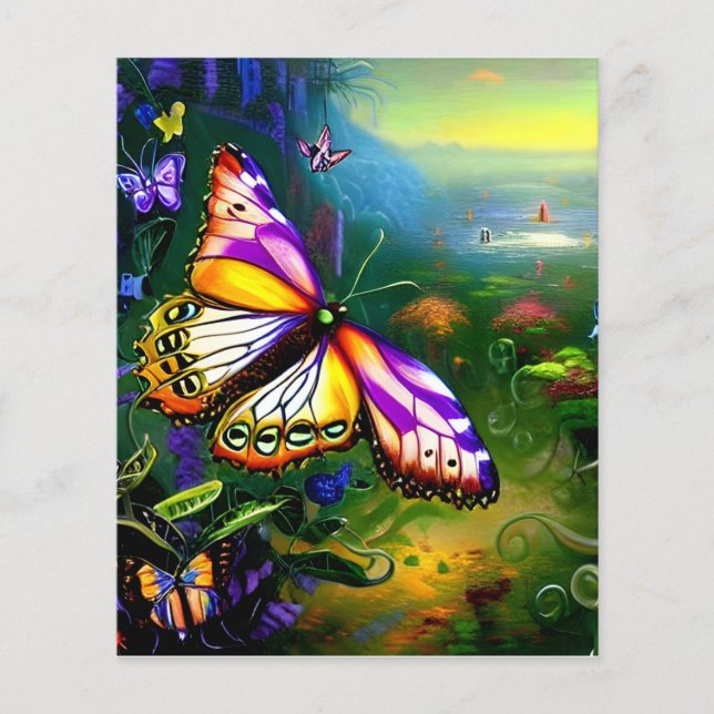 Fantasy Butterfly Journey Scrapbook Papper (Framsida)