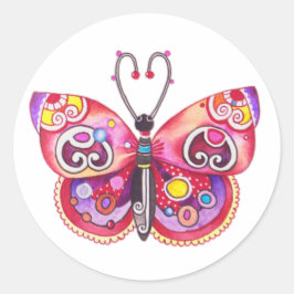 Fantasy Butterfly Sticker Runt Klistermärke