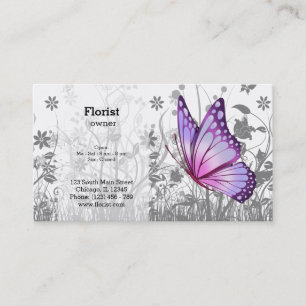 Fantasy Butterfly * välj bakgrund färg Visitkort