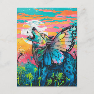 Fantasy Butterfly Varg Vykort