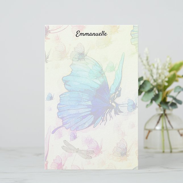 Fantasy Buttrlies Stationery Brevpapper (Skapare uppladdad)
