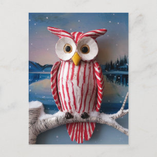 Fantasy Candy cane Uggla Vykort
