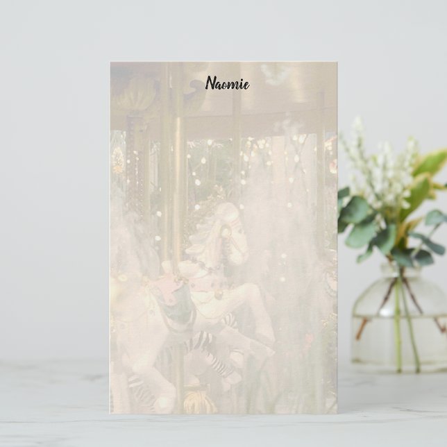 Fantasy Carousel Stationery Brevpapper (Skapare uppladdad)