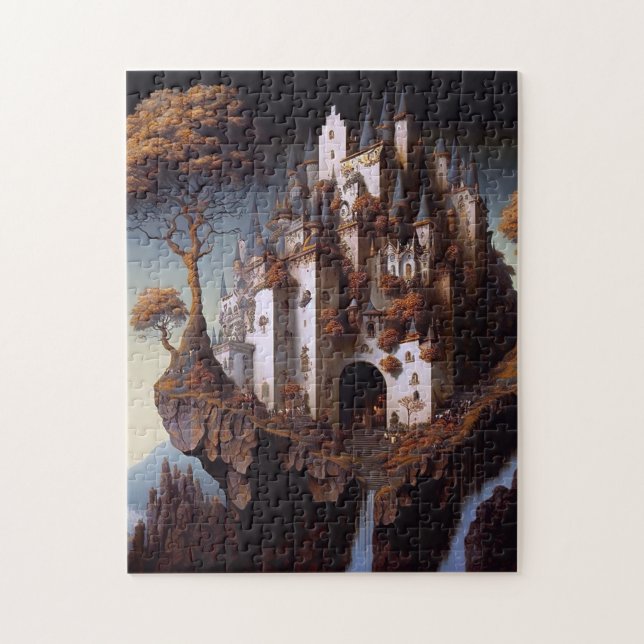 Fantasy Castle Fantasy Art Jigszle Puzzle Pussel (Vertikal)