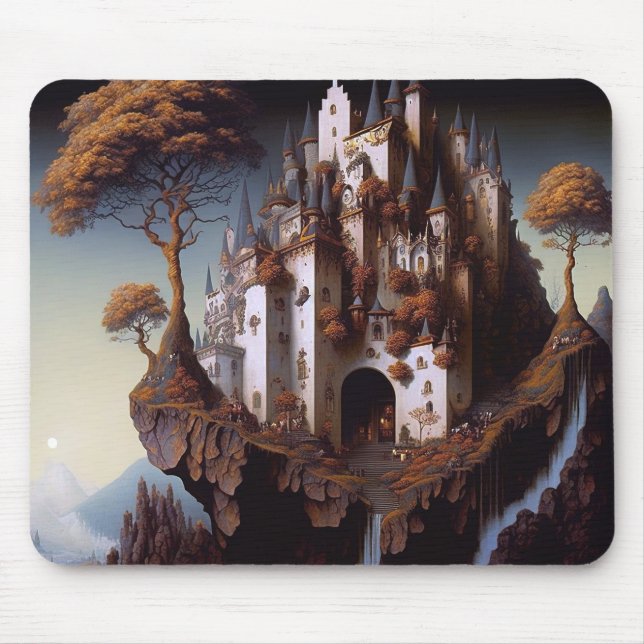 Fantasy Castle Fantasy Art Mouse Pad Musmatta (Framsidan)