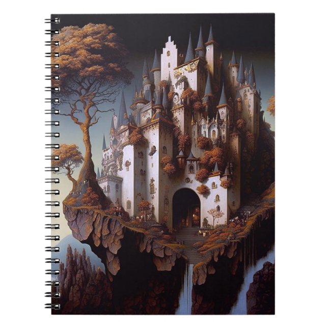 Fantasy Castle Fantasy Art Notebook Anteckningsbok (Framsidan)