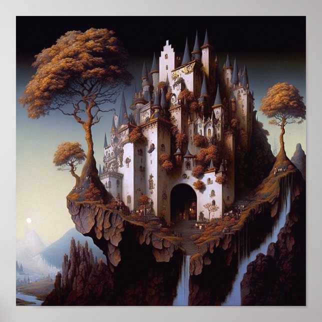 Fantasy Castle Fantasy Art Poster (Framsidan)