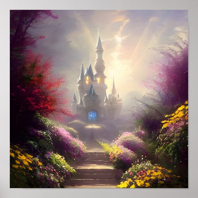 Fantasy Castle Gardens Poster (Framsidan)