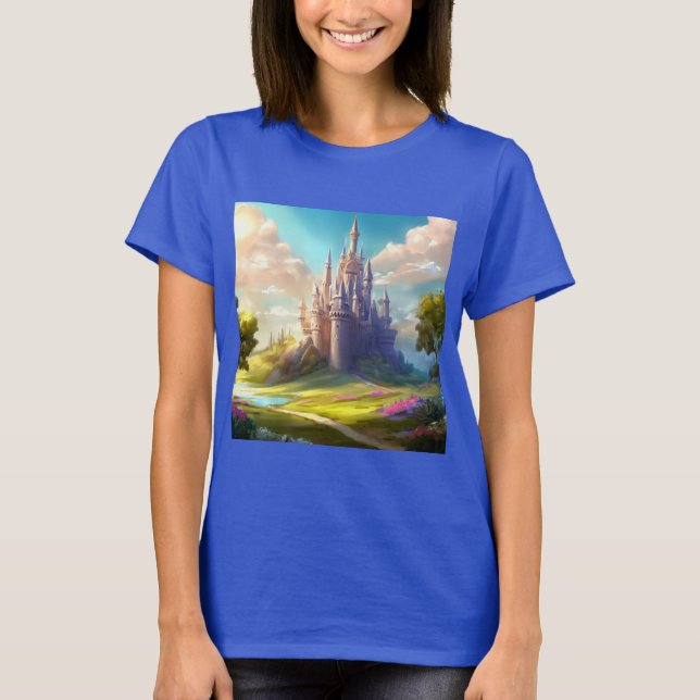 Fantasy Castle Lycklig Ligcape 2 T Shirt (Framsida)