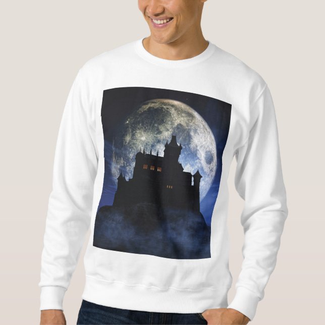 Fantasy castle nattetid lång ärmad tröja (Framsida)