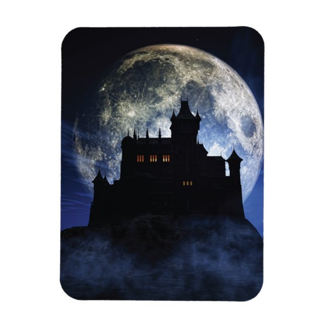 Fantasy castle nattetid magnet (Vertikal)