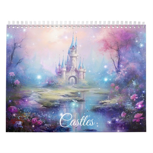 Fantasy Castles in Abstract Style Kalender (Omslag)