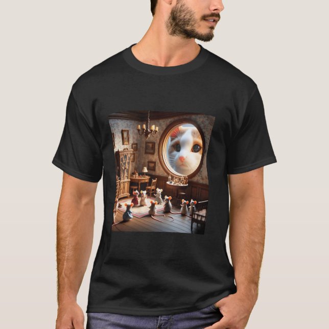 Fantasy Cat Eye Möss T Shirt (Framsida)