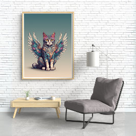 Fantasy Cat l Misty Meow | Vingad katt [2/4] Poster
