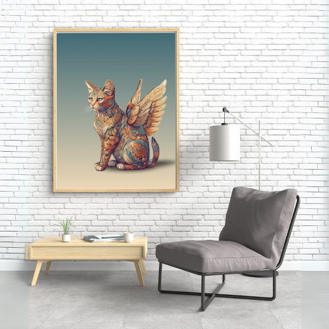 Fantasy Cat l Misty Meow | Vingad katt [4/4] Poster (Skapare uppladdad)