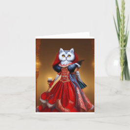 Fantasy Cat Notecard #NC02 Tack Kort