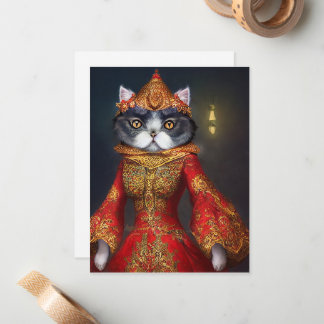 Fantasy Cat Notecard #SA4 Anteckningskort