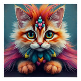 Fantasy Cat Perfect Poster