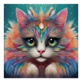 Fantasy Cat Perfect Poster