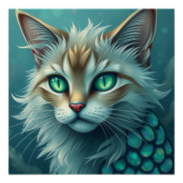 Fantasy Cat Perfect Poster
