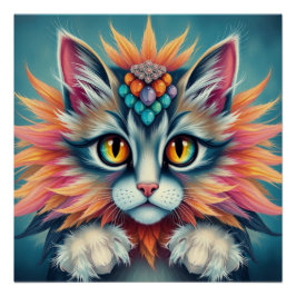 Fantasy Cat Perfect Poster