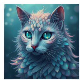 Fantasy Cat Perfect Poster