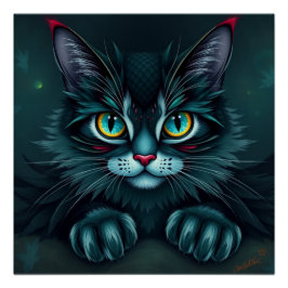 Fantasy Cat Perfect Poster