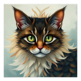 Fantasy Cat Perfect Poster