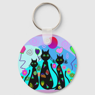 "Fantasy Cats of Summer" Nyckelring