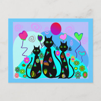 "Fantasy Cats of Summer" Vykort