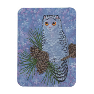 Fantasy Cats Oracle Affirmation - Winter Magnet