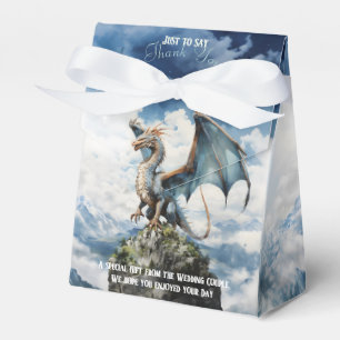 Fantasy Celtic Viking Dragon Wedor Favor Box Presentaskar