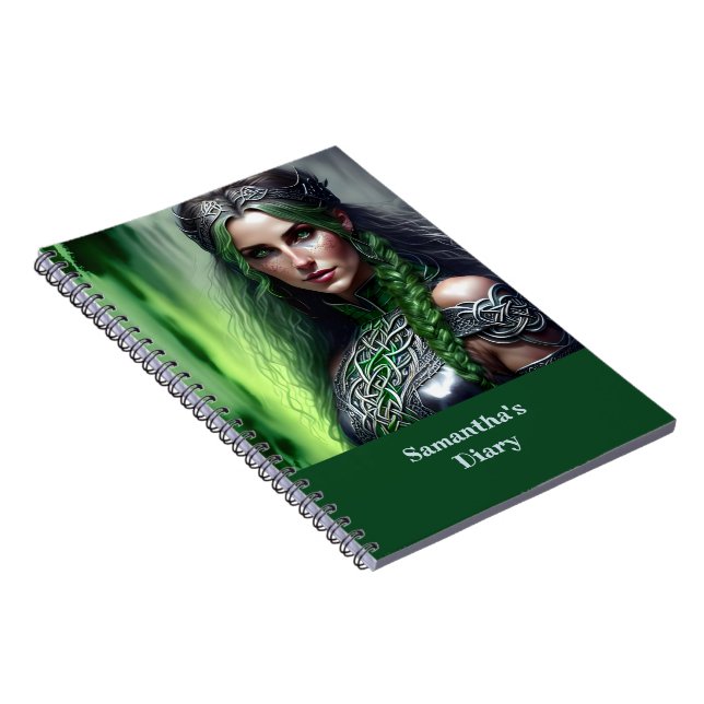 Fantasy Celtic Warrior Princess Anteckningsbok (Högra Sidan)