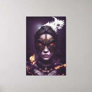 Fantasy Character Girl Hawk in Mask Canvastryck