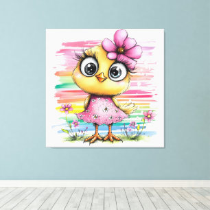 Fantasy Chick Canvastryck