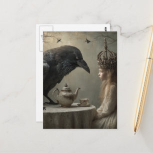 Fantasy Child en Royal Raven Tekaffe Retro Vykort