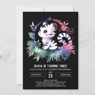 Fantasy Children Tiger Birthday Inbjudningar