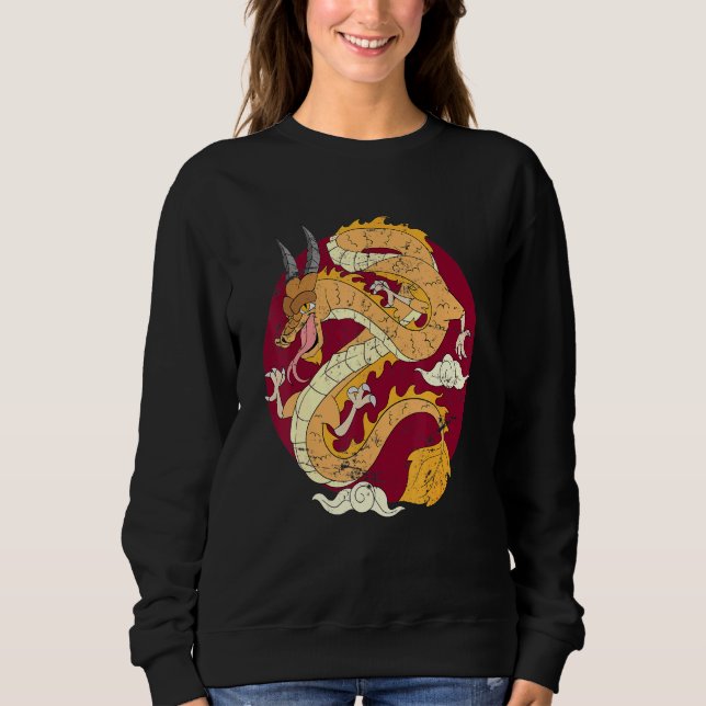 Fantasy China Dragon Asia Mythical CreatChines T Shirt (Framsida)